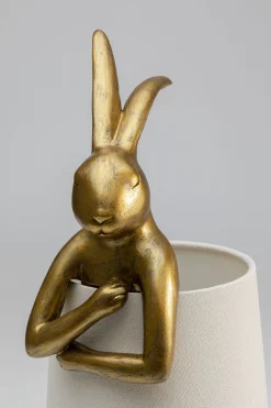 KARE Tischleuchte Animal Rabbit Gold/Weiß 50cm