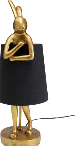 KARE Tischleuchte Animal Rabbit Gold/Schwarz 50cm