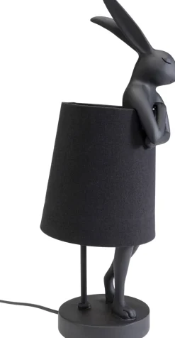 KARE Tischleuchte Animal Rabbit Matt Schwarz 50cm