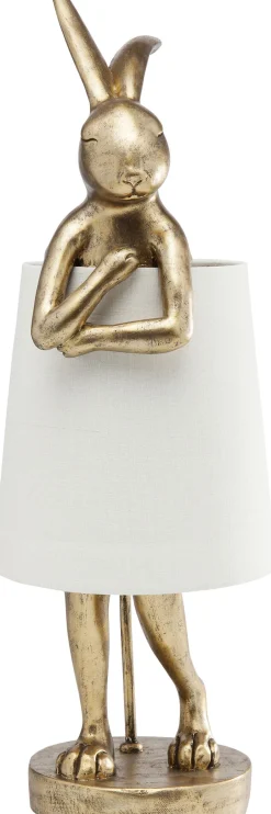 KARE Tischleuchte Animal Rabbit Gold/Weiß 68cm