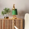 KARE Tischleuchte Animal Rabbit Gold/Grün 68cm