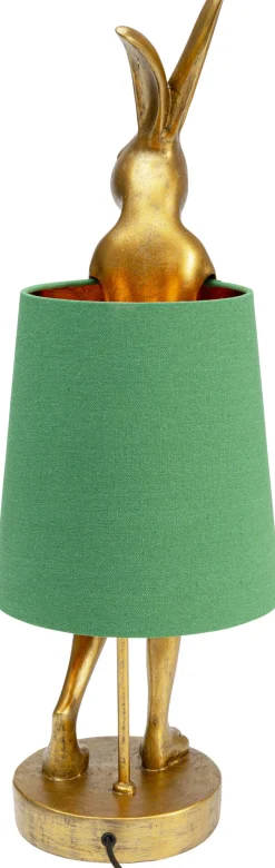 KARE Tischleuchte Animal Rabbit Gold/Grün 68cm