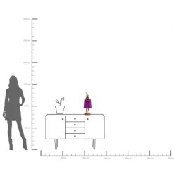 KARE Tischleuchte Animal Rabbit Graffiti/Lila 50cm