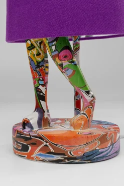 KARE Tischleuchte Animal Rabbit Graffiti/Lila 50cm