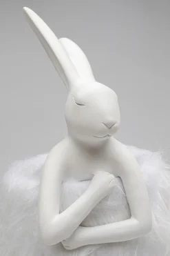 KARE Tischleuchte Animal Rabbit Fur Weiß/Silber 50cm