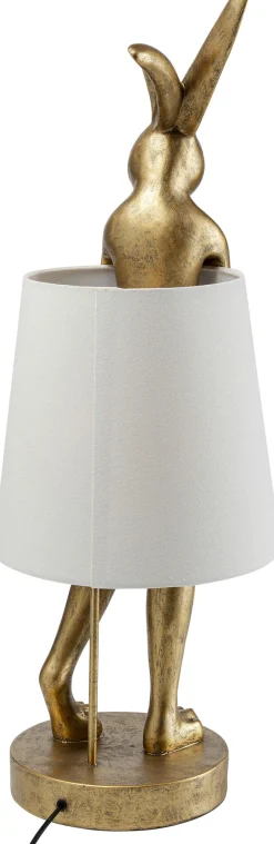 KARE Tischleuchte Animal Rabbit Gold/Weiß 88cm