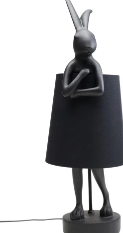 KARE Tischleuchte Animal Rabbit Matt Schwarz 68cm