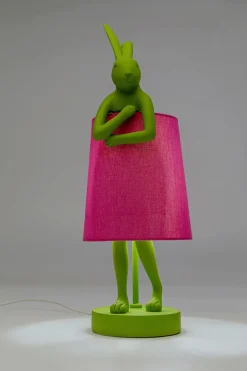 KARE Tischleuchte Animal Rabbit Grün/Pink 50cm