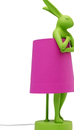 KARE Tischleuchte Animal Rabbit Grün/Pink 50cm