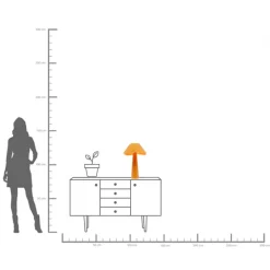 KARE Tischleuchte Cloudy Rund Orange 49cm