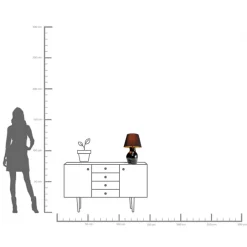 KARE Tischleuchte Donna Schwarz 48cm