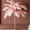 KARE Tischleuchte Feather Palm Pink 60cm