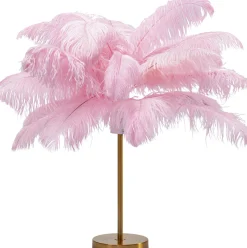 KARE Tischleuchte Feather Palm Pink 60cm