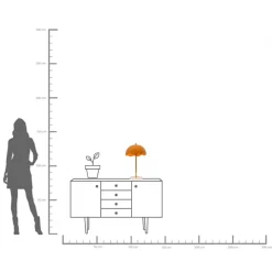 KARE Tischleuchte Lia Orange 50cm