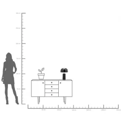 KARE Tischleuchte Loungy Schwarz 38cm