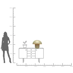 KARE Tischleuchte Mushroom Hellgrün 44cm