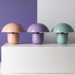 KARE Tischleuchte Mushroom Lila 27cm