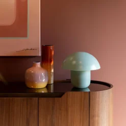 KARE Tischleuchte Mushroom Mint 27cm