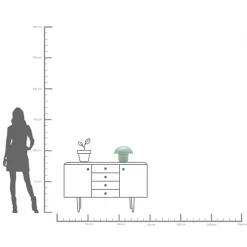 KARE Tischleuchte Mushroom Mint 27cm