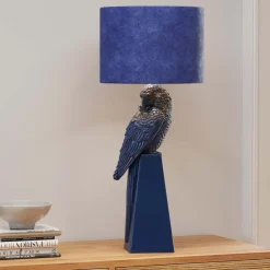 KARE Tischleuchte Parrot Blau 84cm