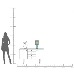 KARE Tischleuchte Vecchio Blau 42cm