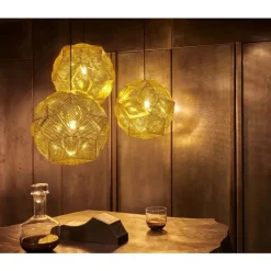 KARE Tom Dixon Hängeleuchte PUFF round Trio brass