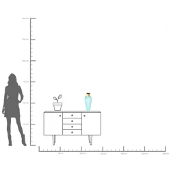 KARE Vase Barfly Light Blue 43cm