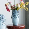KARE Vase Butterflies Lightblue 50cm