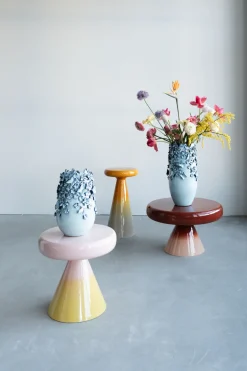 KARE Vase Butterflies Lightblue 50cm