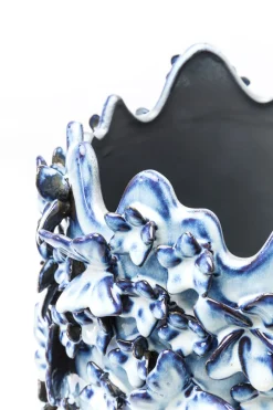 KARE Vase Butterflies Lightblue 50cm