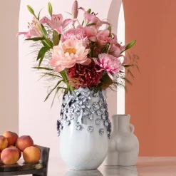 KARE Vase Butterflies Lightblue 35cm