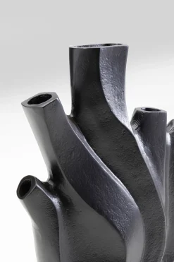 KARE Vase Flame Schwarz 25cm