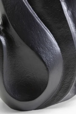 KARE Vase Flame Schwarz 25cm