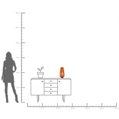 KARE Vase Galicia Rot 36cm