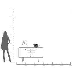 KARE Vase Half Face Anthrazit 31cm