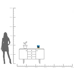 KARE Vase Lumi Blau 18cm