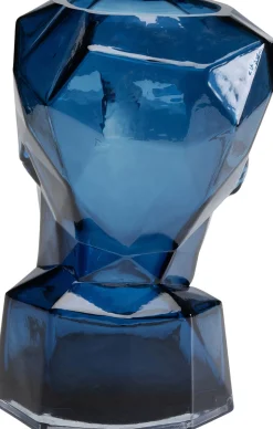 KARE Vase Prisma Face Blau 30cm