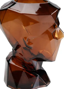 KARE Vase Prisma Face Braun 30cm