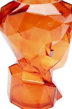 KARE Vase Prisma Face Orange 30cm