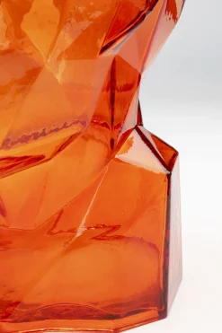 KARE Vase Prisma Face Orange 30cm