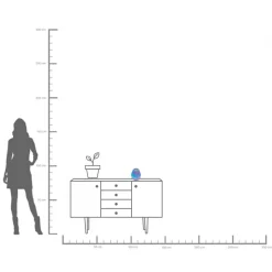 KARE Vase Sky Blau 16cm