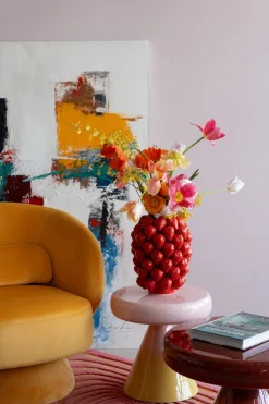 KARE Vase Strawberries Rot 24cm