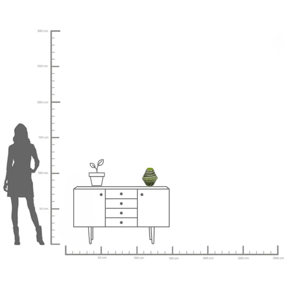 KARE Vase Volante Grün 27cm