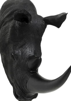 KARE Wandobjekt Rhino Head Antique Schwarz 22x43cm