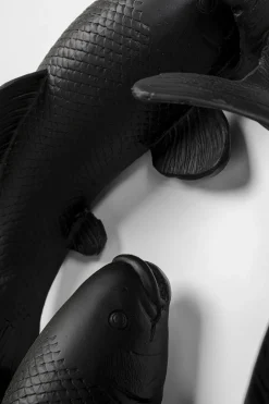 KARE Wandobjekt School of Koi Schwarz Ø160cm