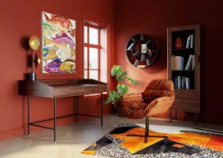 KARE Wandregal Snail Silver grau