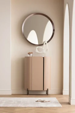 KARE Wandspiegel Arezzo Coffee Ø100cm