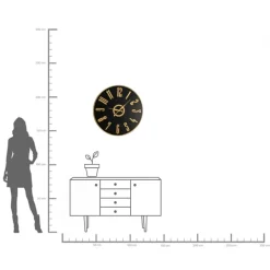 KARE Wanduhr Casino Schwarz Ø76cm