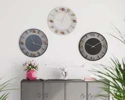 KARE Wanduhr Leonardo Weiß/Gold ��49cm