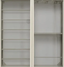 KARE Wandweinregal Porto Greige 75x80cm